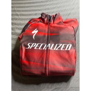 Specialized Mens Red Black Long Sleeve Cycling Jersey Full Zip Size S Retul SRAM